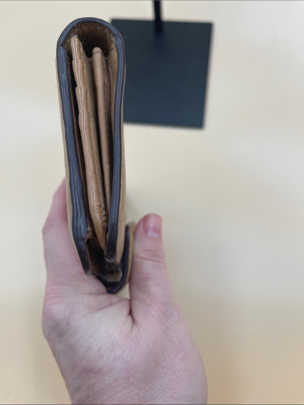 Coach Beige Leather Snap Continental Wallet - Picture 9 of 10